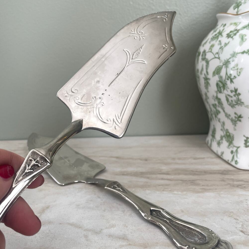 Vintage Silver Plated Italian Cake Server - Ornate Made in Italy Flatware